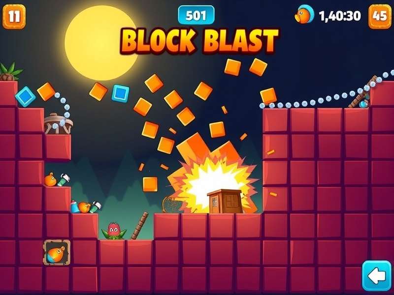Block Blast Gameplay Screenshot showing colorful blocks and combos