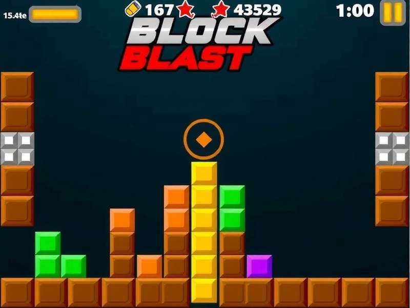 Block Blast Game Screenshot showing colorful blocks