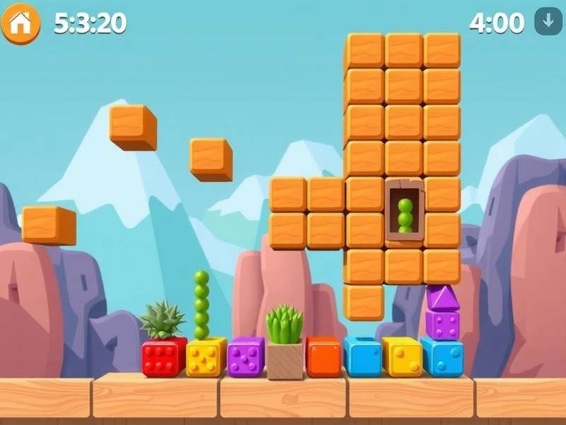 Block Blast gameplay screenshot showing colorful blocks