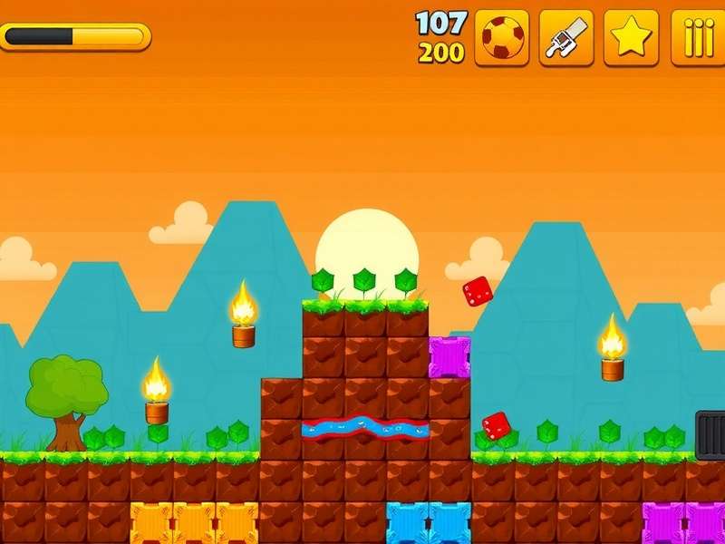Block Blast Gameplay on Mobile Screen showing colorful blocks