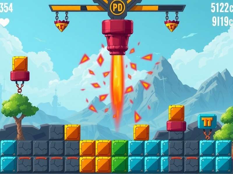 A person playing a colorful puzzle game on a mobile phone in an urban Indian setting