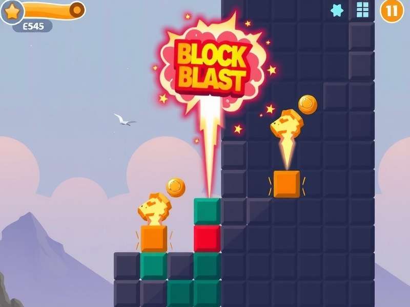 Strategic Block Placement Pattern in Block Blast