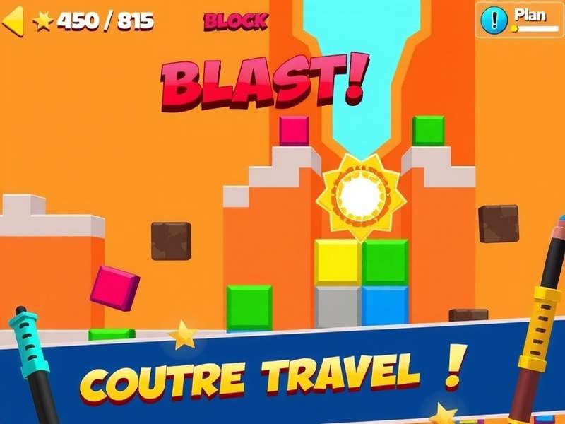 Screenshot of Block Blast game interface showing colorful blocks on a grid