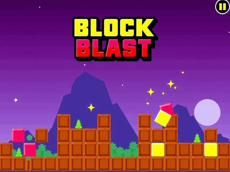 Screenshot of Block Blast Juego gameplay showing colorful blocks on a grid
