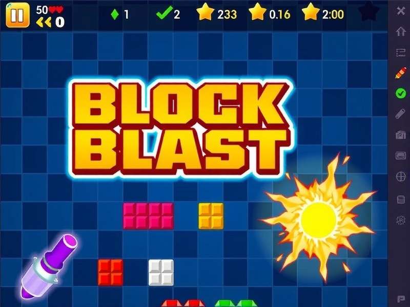 Block Blast Offline Gameplay on a mobile phone showing high score