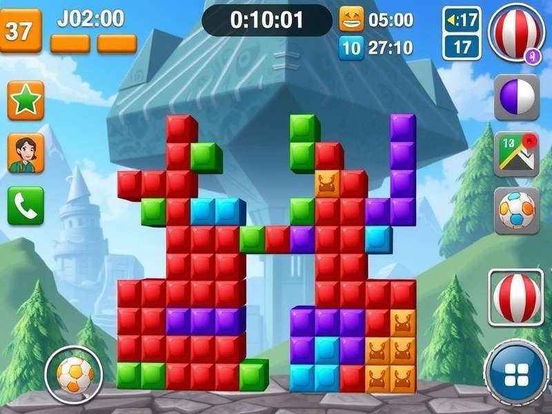 Block Blast game interface on a mobile phone