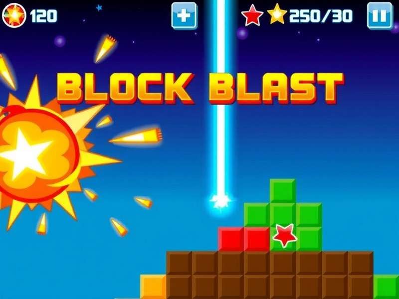 Block Blast Original gameplay screen showing colorful blocks and high score