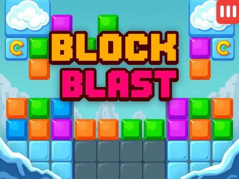 Block Blast Game on Poki platform showing colorful blocks