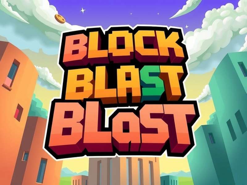 Evolution of Block Blast logo from 2018 to 2024 showing design refinements
