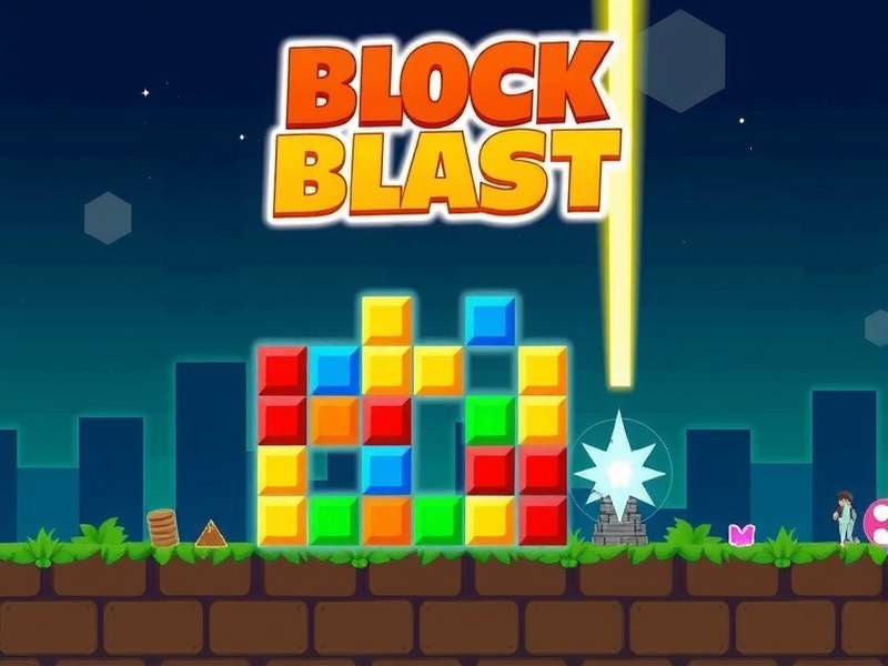 Block Blast Game Interface Showing Colorful Blocks