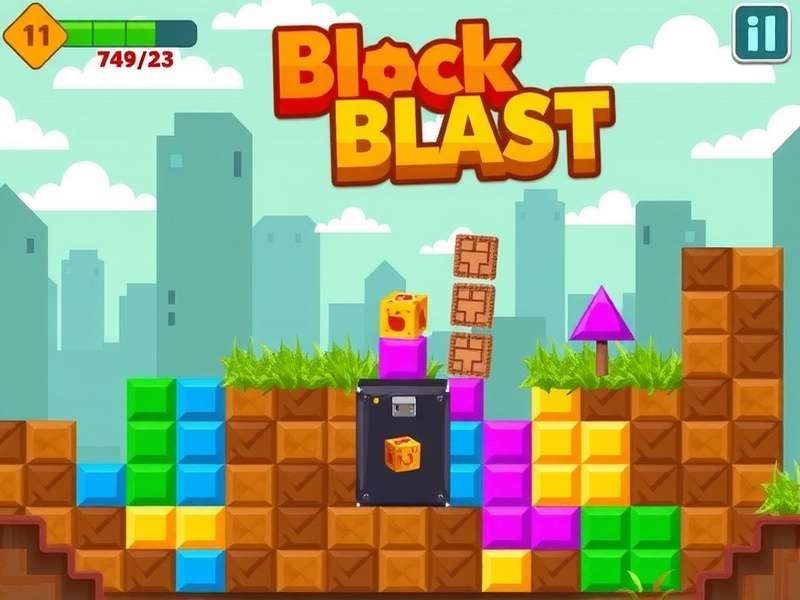 Block Blast Gameplay on PC Screen