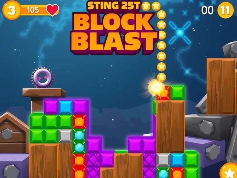 Block Blast Game Interface on Mobile Phone