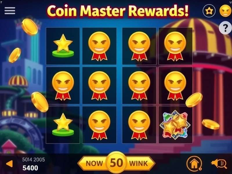 Coin Master game rewards screen showing free spins and coins