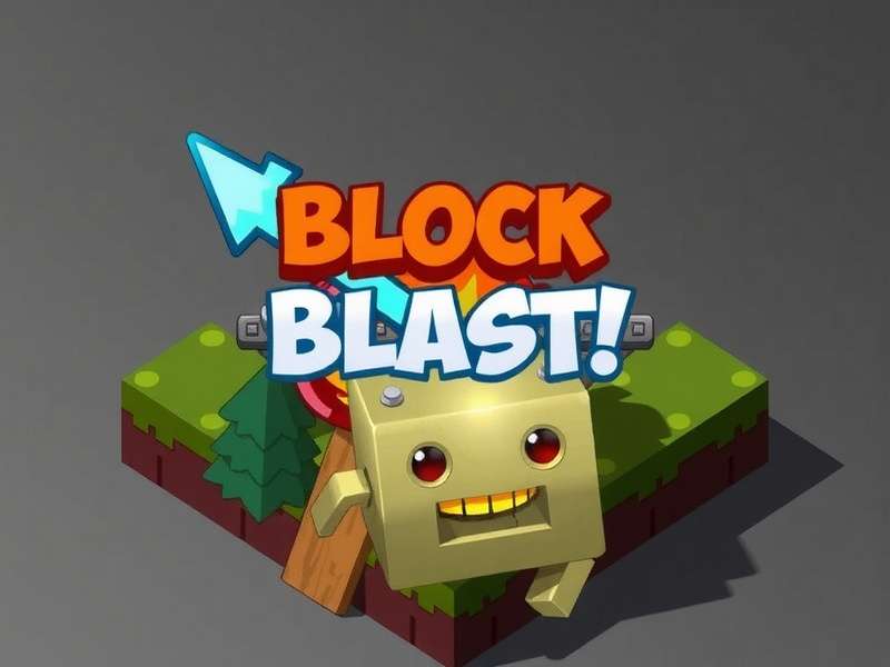 Block Blast game interface showing colorful blocks