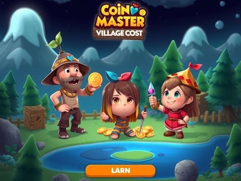 Coin Master village progression chart showing cost increase
