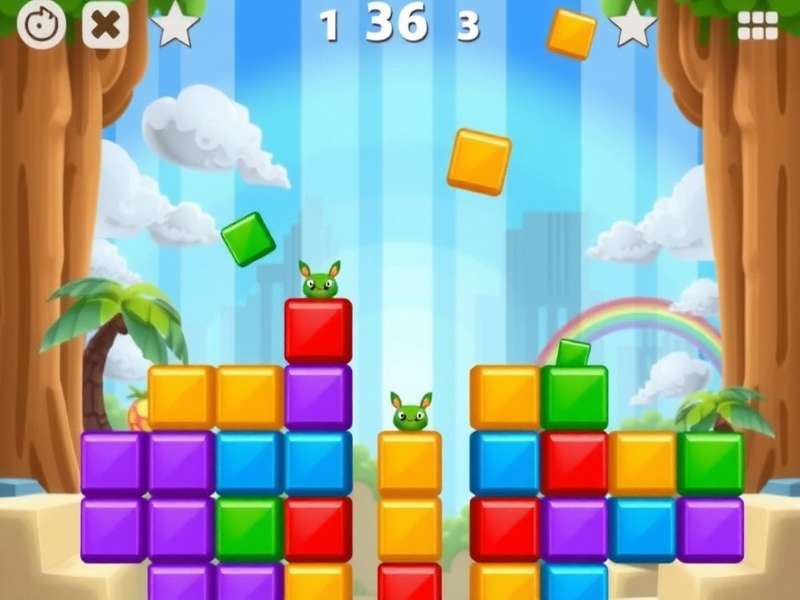 Block Blast Free Play game interface showing colorful block puzzle grid