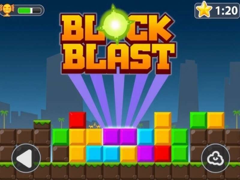 Block Blast game free download - puzzle gameplay screenshot with colorful blocks