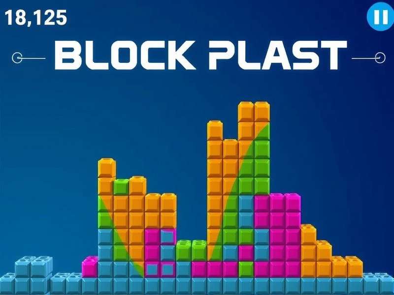 Block Plast – Block Blast puzzle gameplay showcase featuring colorful blocks and strategy layout